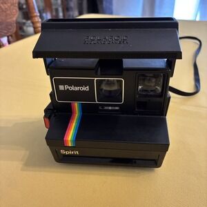Polaroid Sun 600 Spirit  Instant Film Land Camera Rainbow Stripe